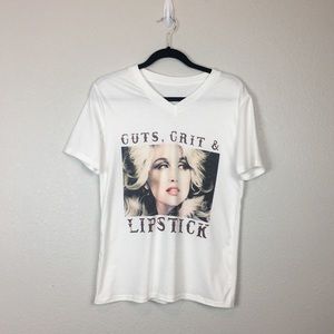 💋Guts, Grit & Lipstick Dolly Parton Tee S